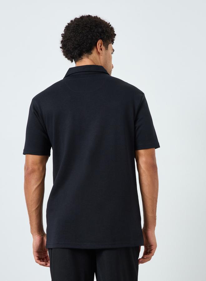 ستايلي تيشيرت بولو سادة قصة مريحة - Image 4